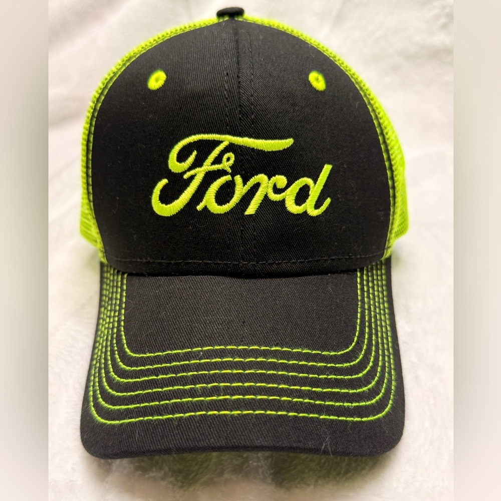 Ford Cap with Black and Neon Green Design